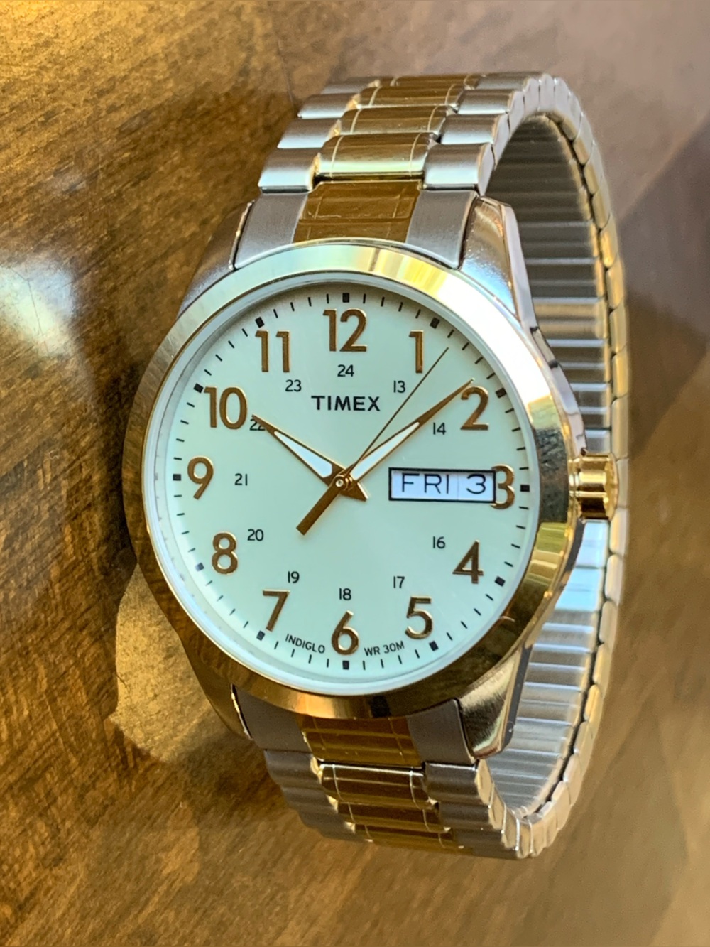 TIMEX Men’s Watch South Street Sport Two Tone Band Indiglo Day Date